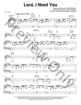 Lord, I Need You piano sheet music cover